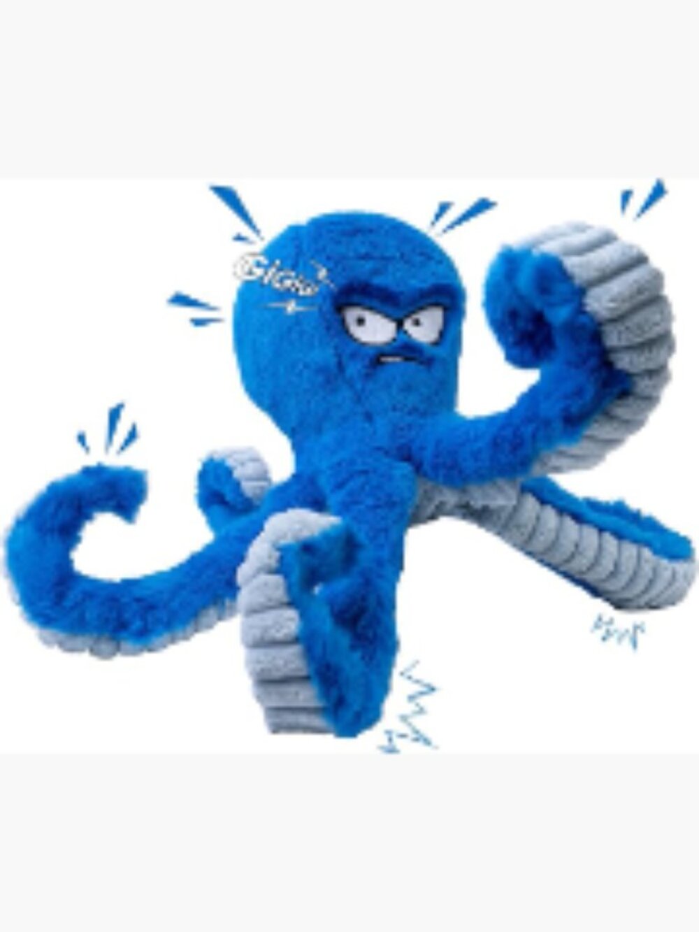 Tough Dog Toy Plush Octopus Squeaky Chew Tug of War Interactive Large